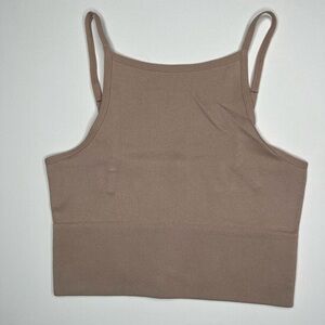 Ribbed bib Crop Cami